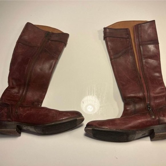 Frye Boots Size 8 Leather Brown - Picture 2 of 2